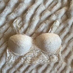 PINK Victoria's Secret Lace Cream Bra